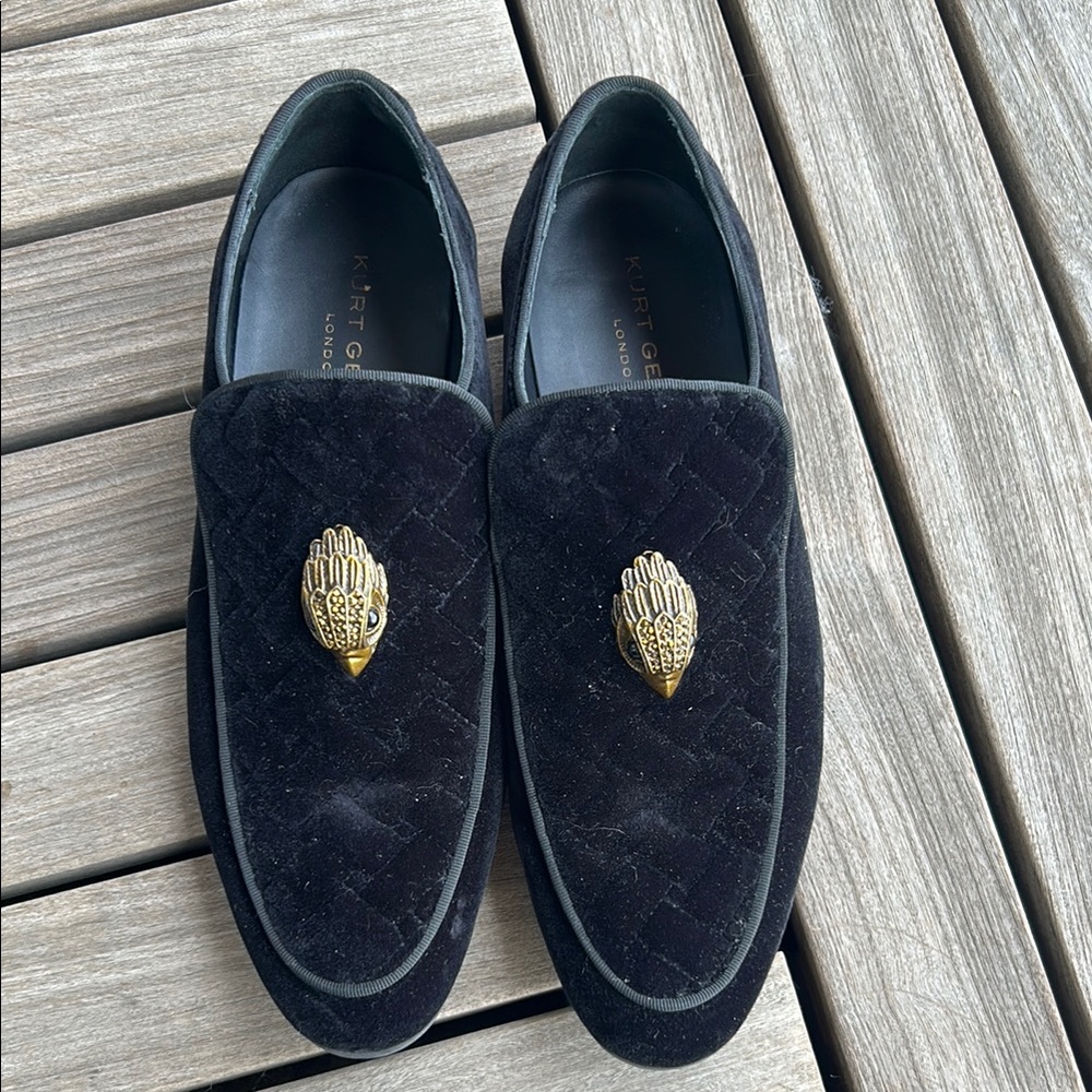 Men's Hugh Quilted Velvet Drenched Slip On Loafers size 42
